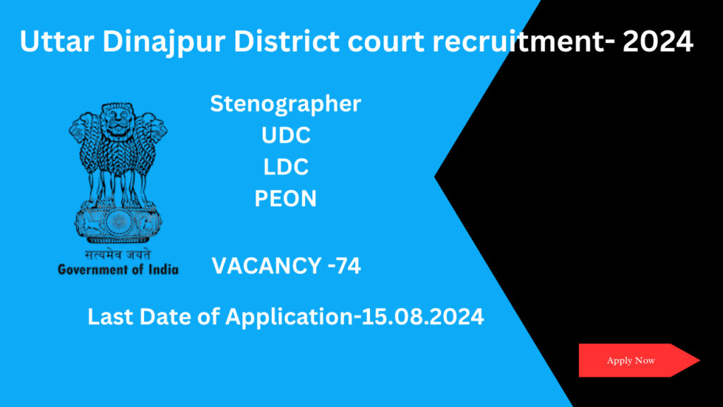 Uttar Dinajpur District Court Recruitment 2024