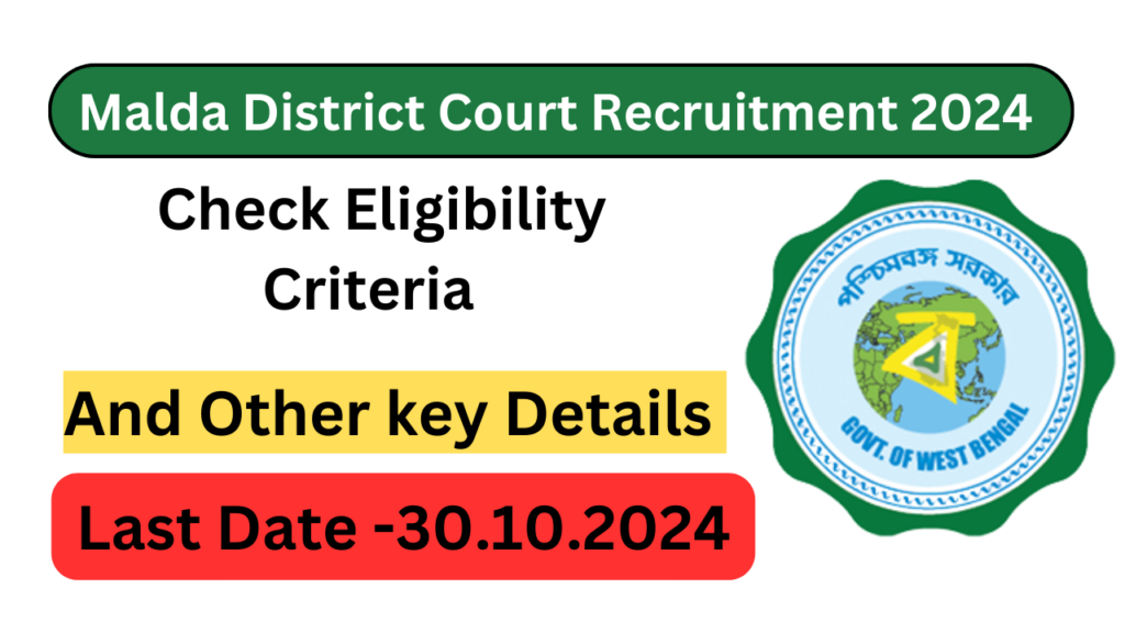 Malda District Court Recruitment 2024 