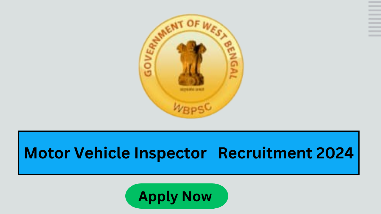 WB Motor Vehicle Inspector Recruitment 2025 Notification , Apply Link